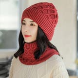 レッド | ニット帽 レディース スヌード | teddyshop
