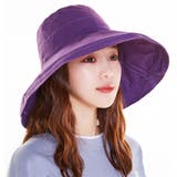 A：パープル | バケットハット つば広 紫外線対策 | teddyshop
