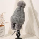 グレー | ニット帽 レディース 耳当て | teddyshop