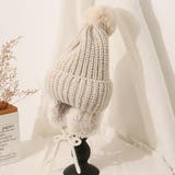 オフホワイト | ニット帽 レディース 耳当て | teddyshop
