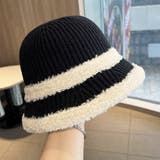 ブラック | チューリップハット バケットハット バイカラー | teddyshop