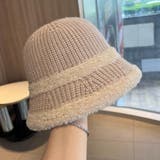 ベージュ×アイボリー | チューリップハット バケットハット バイカラー | teddyshop