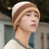 ブラウン×ベージュ | ニット帽 レディース 男女兼用 | teddyshop