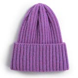 パープル | ニット帽 レディース ワッチキャップ | teddyshop