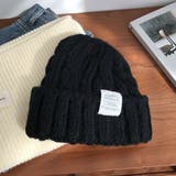 ブラック | ニット帽 レディース ワッチキャップ | teddyshop
