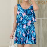 C：ブルー | 水着体型カバー ワンピース オールインワン | teddyshop