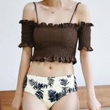 ブラウン×リーフ | セクシー 水着 盛れる水着 | teddyshop