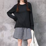 ブラック×千鳥格子 | 水着体型カバー タンキニ ノンワイヤー | teddyshop