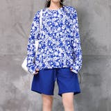 フラワー×ブルー | 水着体型カバー タンキニ ノンワイヤー | teddyshop