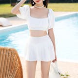 ホワイト | 水着体型カバー ビキニ 3点セット | teddyshop