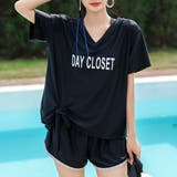 ブラック | 水着体型カバー セパレート タンキニ | teddyshop