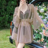 ブラウン×ピンク | 水着体型カバー ワンピース セクシー | teddyshop
