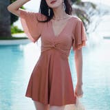 ダスティピンク | 水着体型カバー ワンピース オールインワン | teddyshop