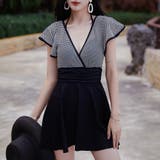 ブラック | 水着体型カバー ワンピース オールインワン | teddyshop