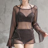 ダークブラウン | 水着体型カバー ビキニ 全3色 | teddyshop