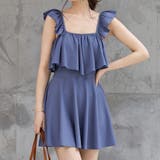 バイオレットブルー | 水着体型カバー ワンピース レディース | teddyshop