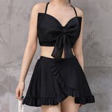 ブラック | 水着体型カバー ビキニ レディース | teddyshop