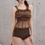 ブラウン | ビキニ ビスチェ ペプラム | teddyshop