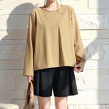 ベージュ×ブラック | 水着 体型カバー 全4色 | teddyshop