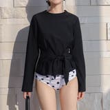 ブラック×ドット | UVカット率 99%以上 水着 | teddyshop