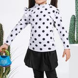 ホワイト×ドット | 水着 キッズ スカート付き | Kids Teddy