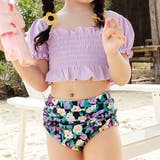 パープル | キッズ 水着 女の子 | Kids Teddy