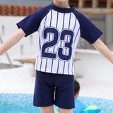 A：ナンバーストライプ | キッズ 水着 男の子 | Kids Teddy