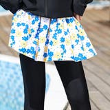 ホワイト×フラワー | キッズ 水着 レギンス | Kids Teddy