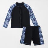 ブラック×ペイントパターン | キッズ 水着 男の子 | Kids Teddy