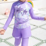 パープル | キッズ 水着 女の子 | Kids Teddy