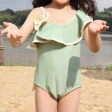 グリーン | キッズ 水着 女の子 | Kids Teddy