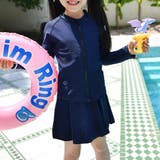 ネイビー×ブラック | キッズ 水着 女の子 | Kids Teddy