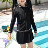 ブラック×ホワイト | キッズ 水着 女の子 | Kids Teddy