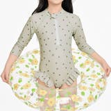 グリーン×ドット | キッズ オールインワン 水着 | Kids Teddy