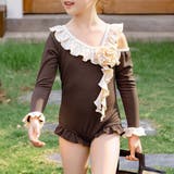 ダークブラウン | キッズ 水着 ワンピース | Kids Teddy