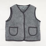 グレー | ボア ベスト キッズ | Kids Teddy