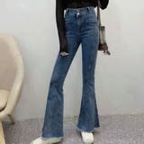 ブルー | フレアデニム 春 ハイウエスト | teddyshop