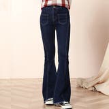 インディゴ | フレアデニム 春 ハイウエスト | teddyshop