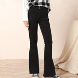 ブラック | フレアデニム 春 ハイウエスト | teddyshop