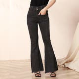 チャコール | フレアデニム 春 ハイウエスト | teddyshop