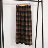 G:ブラック×オレンジ | チェックスカート フレアスカート 全9色 | teddyshop