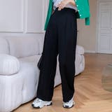 ブラック | ワイドパンツ レディース 韓国ファッション | teddyshop