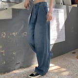 ウォッシュブルー | デニムパンツ レディース 韓国ファッション | teddyshop