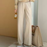 アイボリー | スラックス ストレートパンツ 韓国 | teddyshop