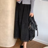 ブラック | フレアスカート シアー ロングスカート | teddyshop