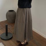 ダークブラウン | フレアスカート シアー ロングスカート | teddyshop