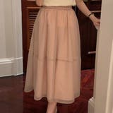 ピンク | フレアスカート シアー ロングスカート | teddyshop