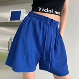 ブルー | 韓国ファッション 春 ハーフパンツ | teddyshop