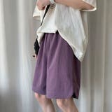 パープル | 韓国ファッション 春 ハーフパンツ | teddyshop
