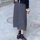 ブラック | スカート ロング ドット | teddyshop